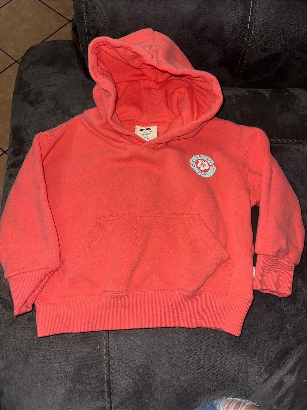 Rip Curl Coral Kids Hooded Sweatshirt with Small Chest Logo
